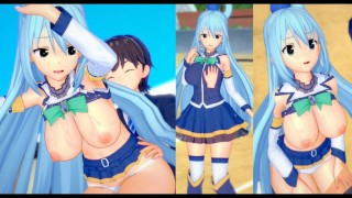 [Hentai Game Koikatsu! ]Have sex with Big tits KonoSuba Aqua.3DCG Erotic Anime Video.