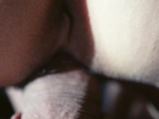 POV reverse cowgirl with goosebumps and  back dimples  - close up and slowmotion cumshot