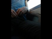 Preview 5 of Showing off my locked dick on the train