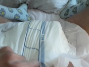 Preview 5 of Wake up, Wee wee, and Masturbate in Diapers