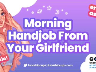 erotic audio for men, morning handjob, cum eating, quick handjob