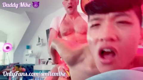 Skinny Asian Twink Boy gets fucked by Daddy Mike