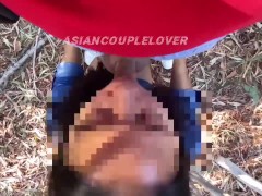Cum Eater Filipina - Asian Gives Blowjob on Stranger in public Park With Passing Cars