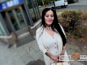 Preview 3 of BBW SITS ON MY DICK!! PUBLIC BLOWJOB and TABLE FUCK: ASHLEY CUMSTAR - WolfWagnerCom