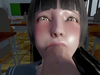 Big Breast College Student sucks Professor Cock to_pass