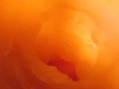 Video Camera inside vagina while fingering, fucking and cum with hot milf wife and nice cock