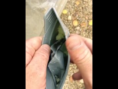 Behind the scenes: Demonstration of the Brief Relief Disposable Urinal Bag Kit, Urine Gels Instantly