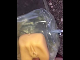 Outdoor Masturbation at My Campsite, Fucking My Pussy & AssStroker Then_Eating Out My Anal_Creampie