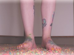 Barefoot Cereal Crushing | ASMR