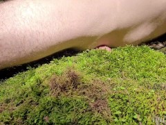 Man Fucks Moss with Shaking Orgasm