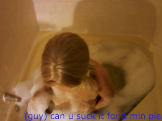 STEPMOM MILF BATHTUB FUCK, BIGnatural TITS, BIG BOOTY, JIZZ ON FACE,CUM ON glasses, real amateur