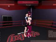 Preview 3 of Kinky Fight Club [Wrestling Hentai game] Ep.1 pegging sex fight on the ring with bunnygirl costume