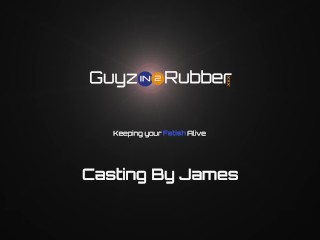 Guyzin2Rubber Gay Casting by James dressed in his shiny rubber & boots. Sucking, jerking & fucking.