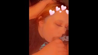 Pretty Teen Slut Sucks Dick on Snapchat 