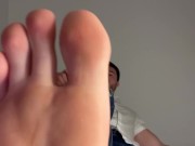 Preview 6 of Macrophilia - Boss shrinks employee make him worship his giant feet
