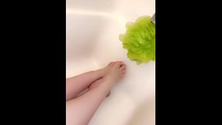 feet play with soap (PART 2)