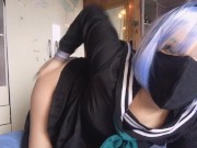 Preview 2 of Rem is a naughty schoolgirl and loves to cum after class