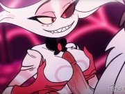 Preview 2 of Hazbin Hotel Gay Animation Angel Dust x Husk