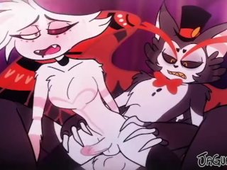 Hazbin Hotel Gay Animatie Angel Dust x Husk