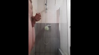 Shower cumshot