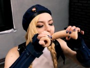 Preview 4 of Street Fighter Sexy Cammy Fuck Her Anal Hole with Prolapse and Squirt Cosplay Porn
