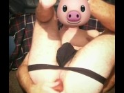 Preview 2 of Boy riding long dildo and playing with his piggy hole