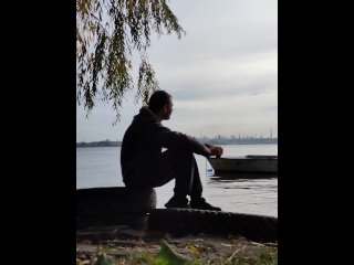 vertical video, riverbank, kink, solo male