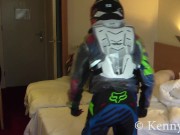 Preview 1 of Ficht in motocross gear over who is going to be the bottom
