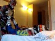Preview 6 of Ficht in motocross gear over who is going to be the bottom