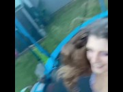 Preview 2 of Tit bounce on the trampoline