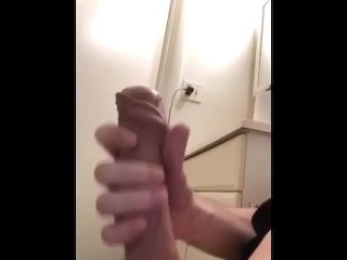 Cumshot In the Bathroom With Friends Over