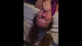 Dirty slut sloppy dildo deepthroat 