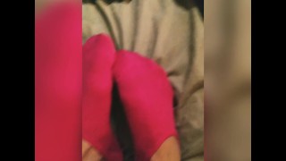 Chole fields pink converse socks 