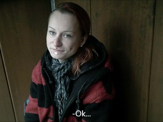 Public blow-job with_totally tattooed and pierced bitch!