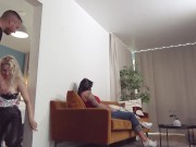 Preview 4 of CHEATING: My wife reads in living room, I fuck teen in bedroom (German) - SEX-FREUNDSCHAFTEN