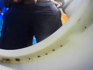 Pissing from the Toilet's POV with Flush!