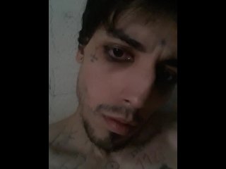 fetish, solo male, vertical video, goth