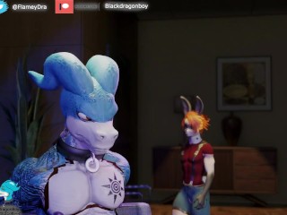 Javy Bunny and Flamey Furry Animacion 3D