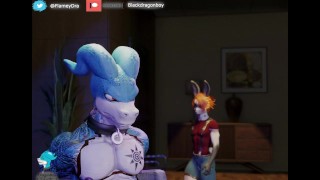 Javy Bunny and flamey Furry animacion 3D