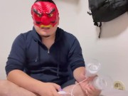 Preview 1 of Japanese chubby man, masturbation with nipple torture goods and hard cum