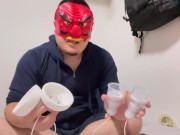 Preview 3 of Japanese chubby man, masturbation with nipple torture goods and hard cum
