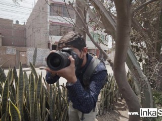 Petite Venezuelan model is approached by Peruvian near train line ...