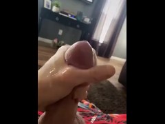 Stroking my hard cock to some pornhub