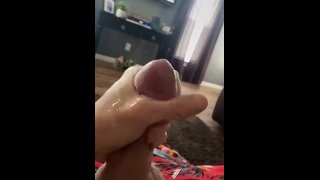 Stroking my hard cock to some pornhub