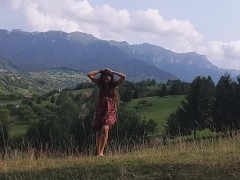 Video Discovery Fun and SEX in Swiss mountains # Up dress NO PANTIES