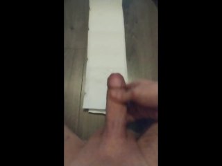 Blowing A Load Out Of My Freshly Shaved Uncut Cock