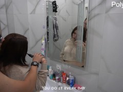 Отсос в ванной и меткий выстрел в глаз - Screenshot 4 of 16 - Huge Cum