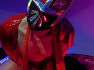 Mexican Wrestler Fucking Red Latex Pillow