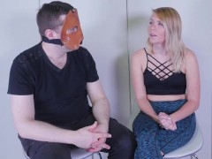 BDSM MFF threesome slave sucks doms cock