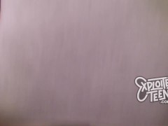 This brunette teen had nice natural D cup tits